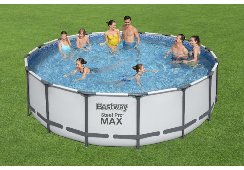 5612Z Bestway Круглый каркасный бассейн 488х122см+фильтр-насос, лестница, тент