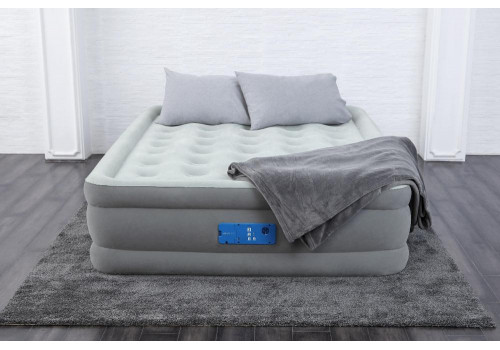 BestWay 67706 Двухспальная кровать 152х203х46см встр.насос 220В с автоподкачкой, до 300кг
