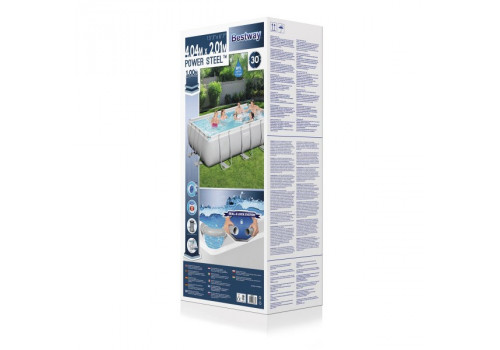 56441 Каркасный бассейн прямоугольный BestWay, 404х201х100см, фильтр-насос картр 2006 л/ч