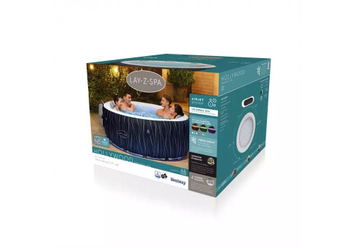 BestWay 60059 Надувное джакузи, LED-Whirlpool Hollywood AirJet, 196х66см